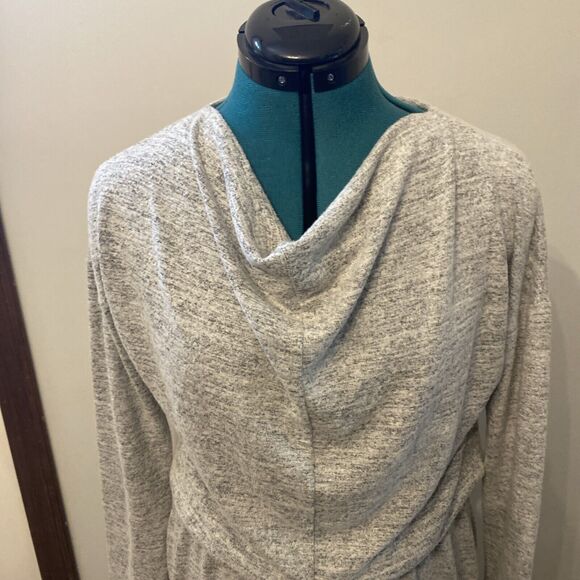 NEW Banana Republic Size S Gray Elastic Waist Side Maxi Shirt Dress NWT - Picture 2 of 8